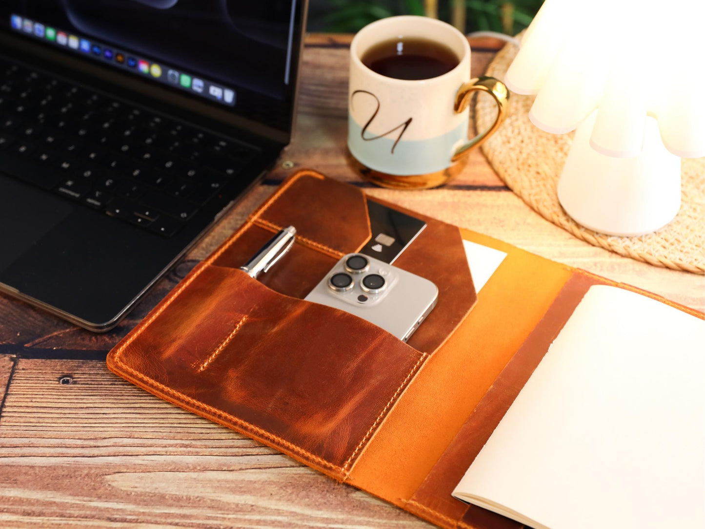 Crazy Deri A5 Organizer – Hakiki Deri Kişiye Özel El Yapımı Defter Kılıfı