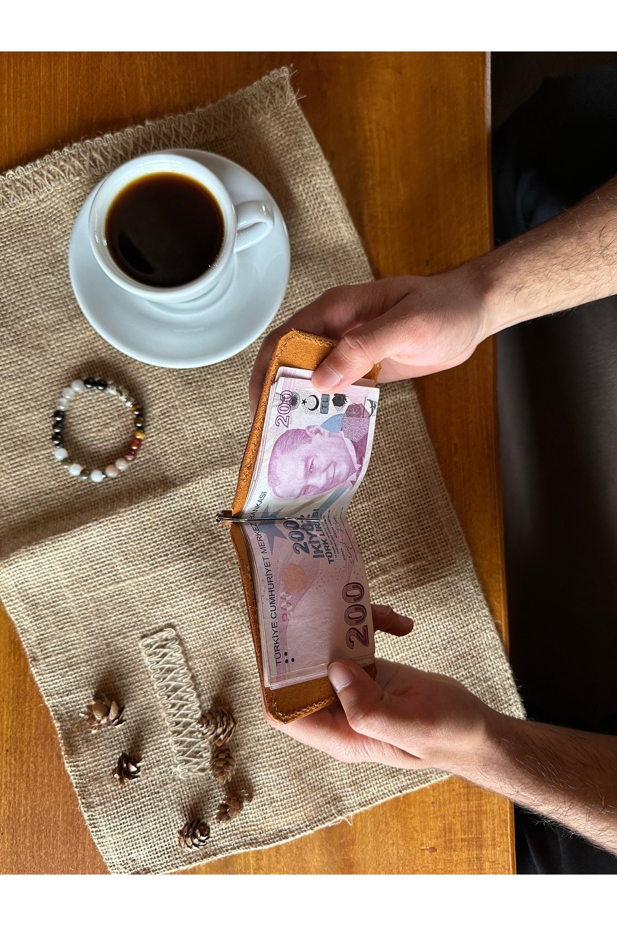 Hakiki Deri Para Klipsli Cüzdan, Slim Kartlık Erkek ve Kadın İnce Cüzdan, İnce Pratik Kartlık