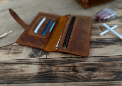 Crazy Deri Tütün Kılıfı – Hakiki Deri El Yapımı Kişiye Özel Tütün Çantası