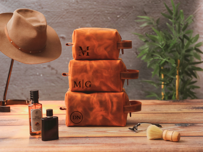 Hakiki Deri Bakım Çantası – Deri Tıraş ve Seyahat Organizer Çanta