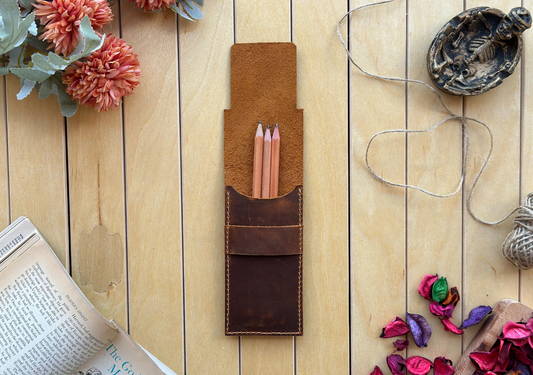 Kişiselleştirilebilir Hakiki Deri Kalemlik – Minimal Deri Kalem Kılıfı |