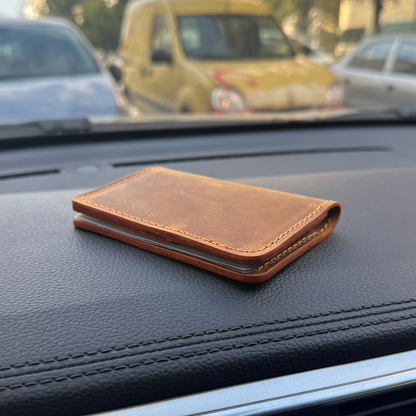 Hakiki Deri Ruhsat Kılıfı – Minimal Araç Ruhsat Cüzdanı