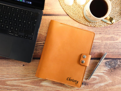 Hakiki Veg-Tan Deri A5 Defter Kılıfı – Kişiye Özel El Yapımı Leather Organizer