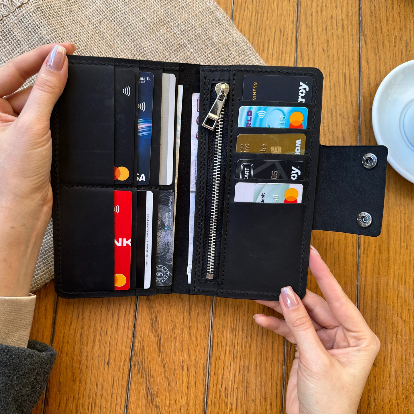 Crazy Deri Çok Kartlı Cüzdan – Hakiki Deri Kişiye Özel Organizer Cüzdan