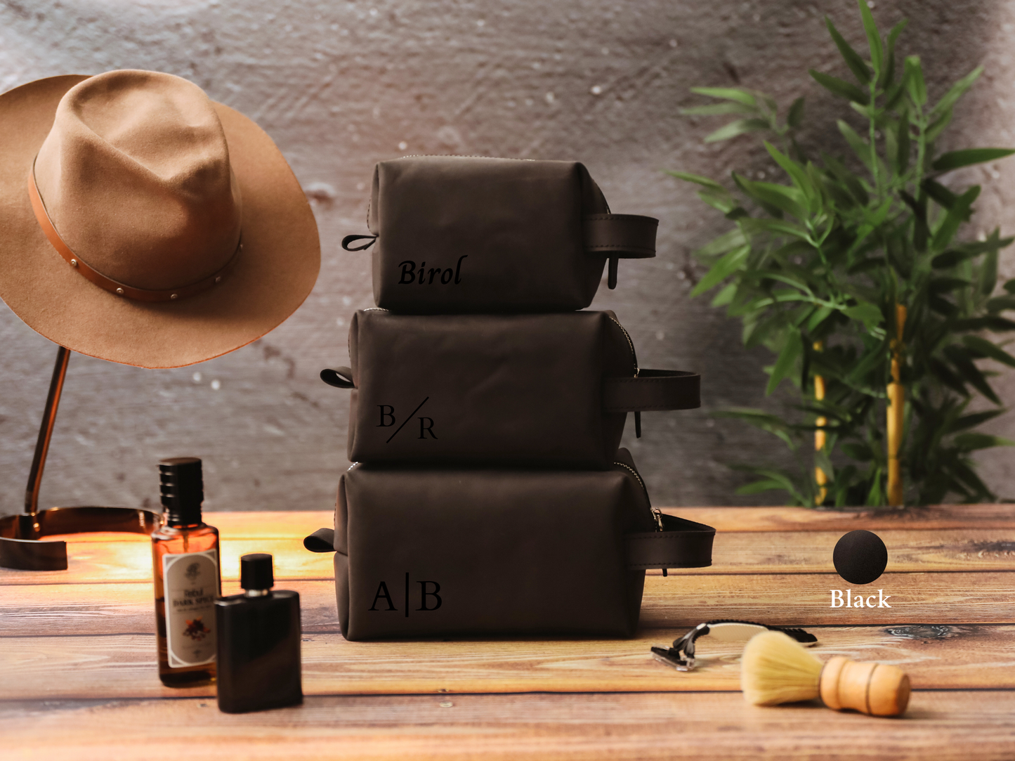 Hakiki Deri Bakım Çantası – Deri Tıraş ve Seyahat Organizer Çanta