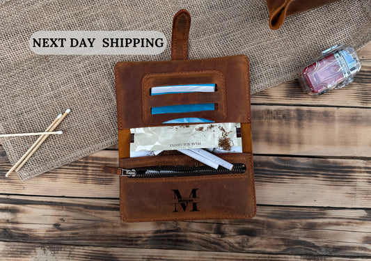 Crazy Deri Tütün Kılıfı – Hakiki Deri El Yapımı Kişiye Özel Tütün Çantası