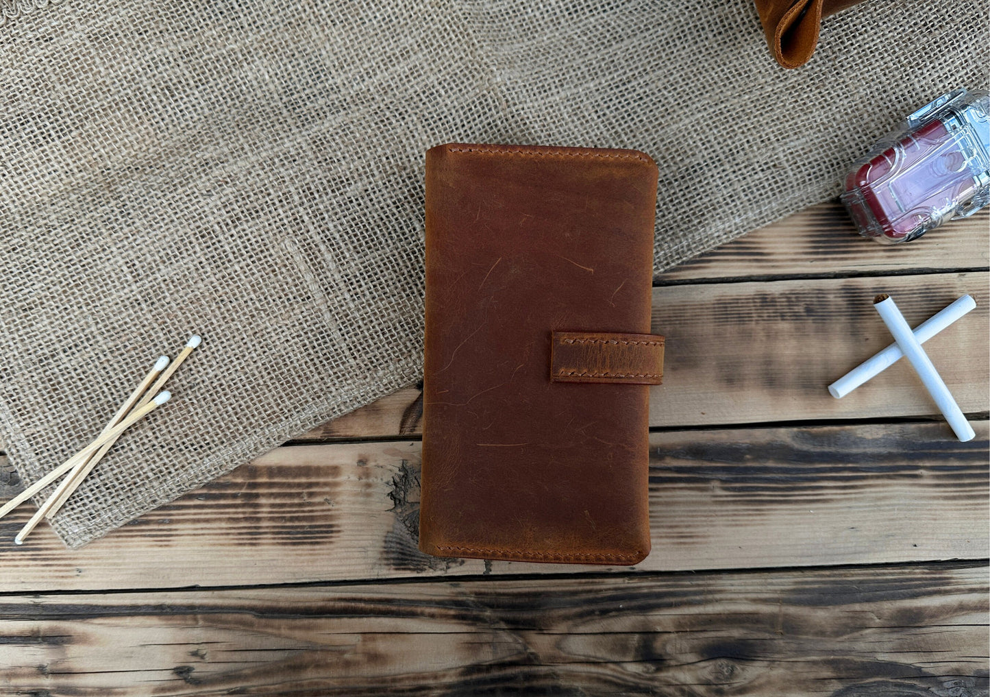 Crazy Deri Tütün Kılıfı – Hakiki Deri El Yapımı Kişiye Özel Tütün Çantası