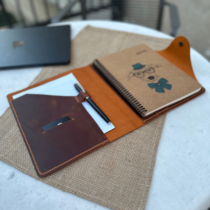 Crazy Deri A5 Düzenleyici – Hakiki Deri Kişiye Özel El Yapımı Defter Kılıfı