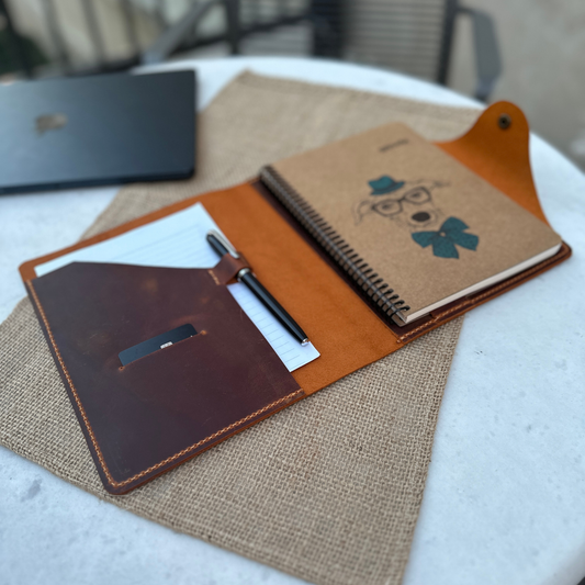 Crazy Deri A5 Düzenleyici – Hakiki Deri Kişiye Özel El Yapımı Defter Kılıfı