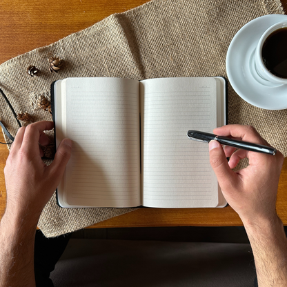 Hakiki Siyah Deri A5 Defterli Kılıf