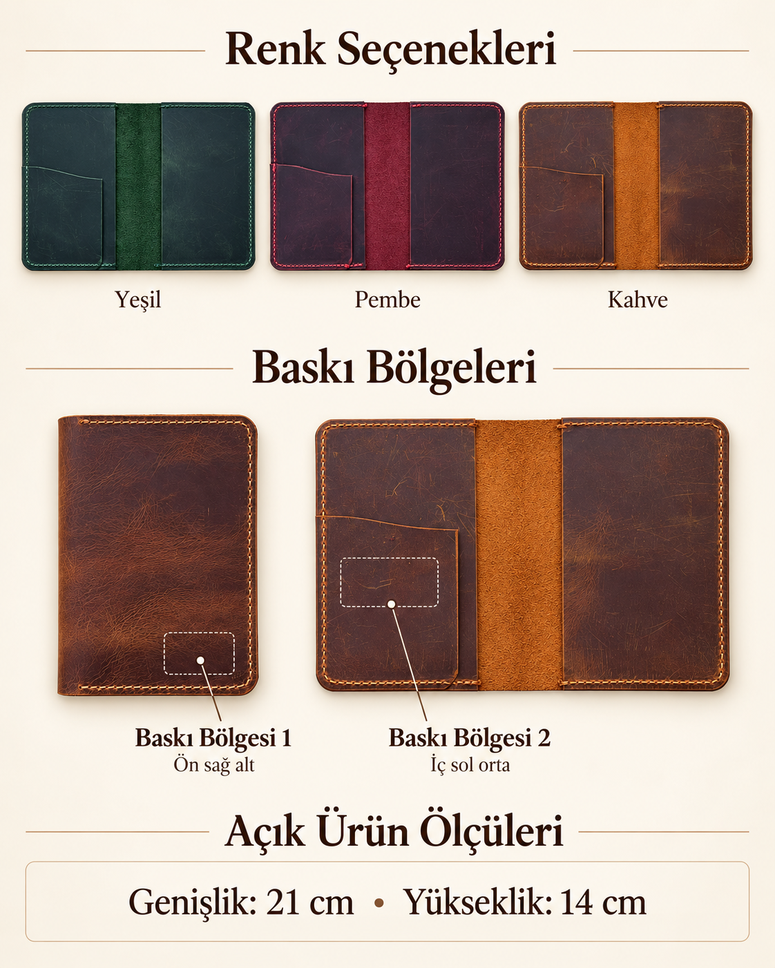 Hakiki Deri Pasaport Cüzdanı – Kartlıklı Minimal Seyahat Organizer | El Yapımı Gerçek Deri Pasaport Kılıf
