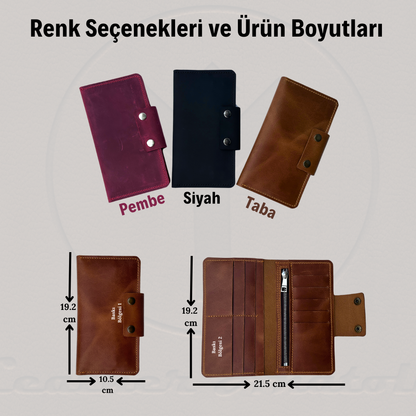 Crazy Deri Çok Kartlı Cüzdan – Hakiki Deri Kişiye Özel Organizer Cüzdan