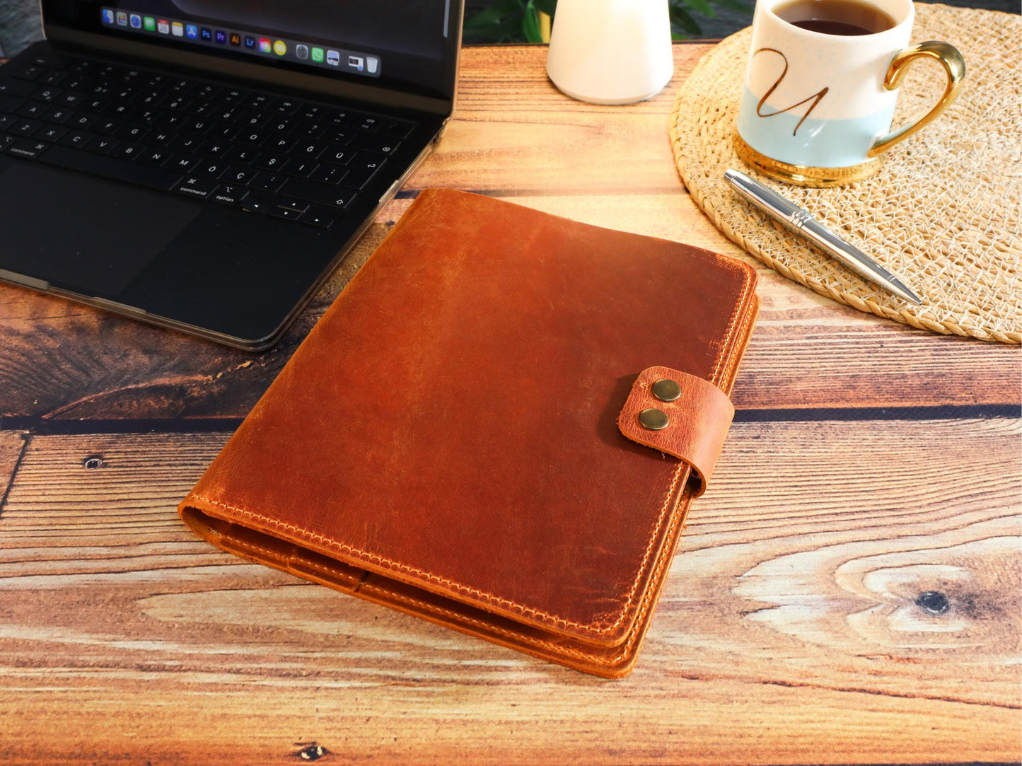 Crazy Deri A5 Organizer – Hakiki Deri Kişiye Özel El Yapımı Defter Kılıfı