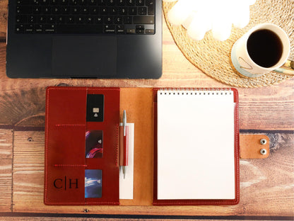 Hakiki Veg-Tan Deri A5 Defter Kılıfı – Kişiye Özel El Yapımı Leather Organizer