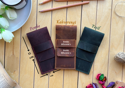 Kişiselleştirilebilir Hakiki Deri Kalemlik – Minimal Deri Kalem Kılıfı |