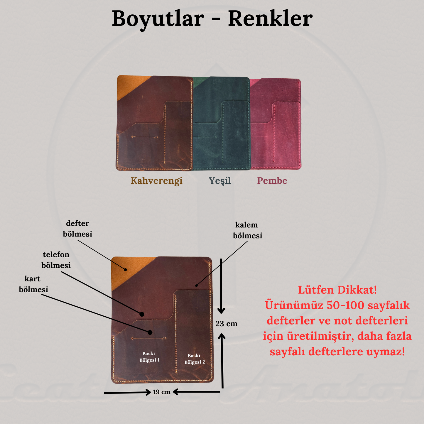A5 Deri Organizer Portföy – El Yapımı Minimal Deri Padfolio | Telefon & Kart Bölmeli Ofis Dosyası